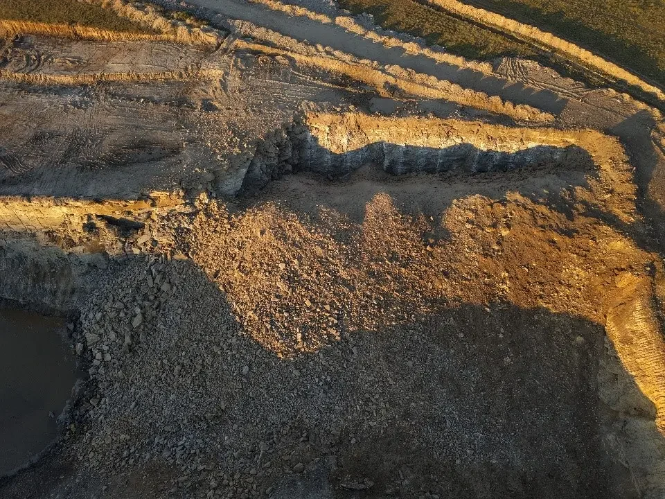blast site on a mine